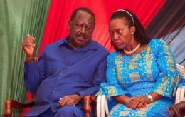File image of Azimio leader Raila Odinga and Narc Kenya leader Martha Karua.